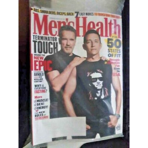 ARNOLD SCHWARZENEGGER GABRIEL LUNA TERMINATOR MENS HEALTH MAGAZINE OCTOBER 2019