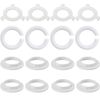 16 Pcs Lampshade Reducer Ring, 8 Pcs E27 to E14 Adapter Rings, Fitting Washer Adaptor (White)