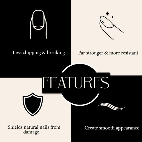 FATASH 500 Pieces White Coffin Fake Press on Nail Tips | Full Cover Acrylic French False Stick on Nails Kit | Professional Beauty Manicure Tool Set | Artificial Nail Extension For Women & Girls