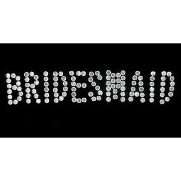 DIAMANTE BRIDESMAID IRON ON TRANSFER