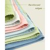 Cleanbear Pure Cotton Wash Cloths Face Cloths, 6 Colors per Set, 13 x 13 Inches (Light Blue, Jade Green, Light Green, Grey, Light Grey, Pink)