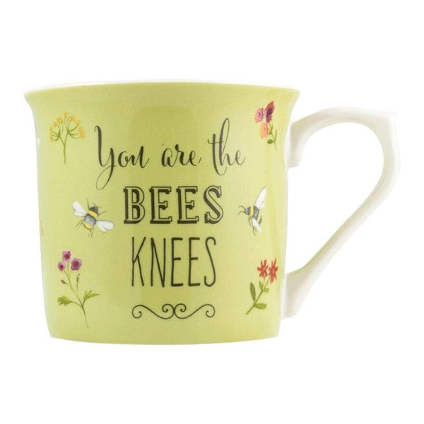 ENGLISH TABLEWARE CO. Bee Happy Green Fine China Mug