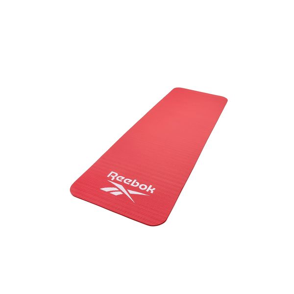 Reebok TKS91RB061 Exercise Mat, 100% NBR, Yoga Mat, Anti-Slip, Fitness, Pilates, Training, Thick, Wide, Absorbs Shock & Weight, Cushions Sound, Thickness: 0.3 inches (7 mm), Color: Red