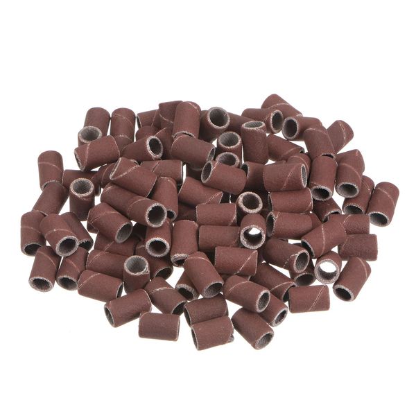 sourcing map 100pcs Sanding Drums 1/4 Inch Mini Sanding Sleeves 600 Grit Sanding Bands for Drum Sander Rotary Tools