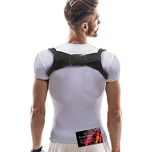 NEIGHBOR CLOWN Posture Supporter, Posture Belt, Cat Back, Cat Back Belt, Back Supporter, Posture, Back Muscle Correction, Pain-Resistant Material, Unisex, Japanese Design, Manufacturer Official (M-L)