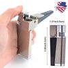 Foldable Metal Lighter Pipe Combination Portable Smoking Lighter 2 in 1 Silver
