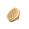 Round Wooden Massage Brush with Central Handle
