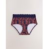 NEXT Spitzenslips im 4er-Pack, Midi Navy Paisley 38