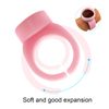 100pcs Soft Silicone Tattoo Ink Rings Pigment Caps Semi-Permanent Microblading Ink Cup Holders Microblading Tattoo Supplies (Pink)