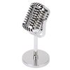 VBESTLIFE Retro Microphone Stand, Plastic, Vintage Style, Silver