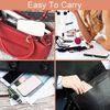 URAQT Professional Manicure Set, 7 pcs Portable Nail Clippers & Eyebrow Grooming Kit, Stainless Steel Nail Care Tools with Luxurious Leather Case for Travel & Home