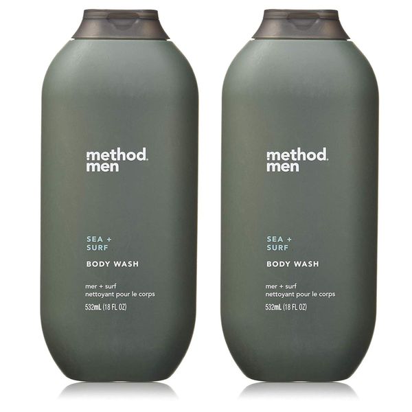 Method Men Body Wash Sea and Surf, 18 Fl Oz (Pack of 2)