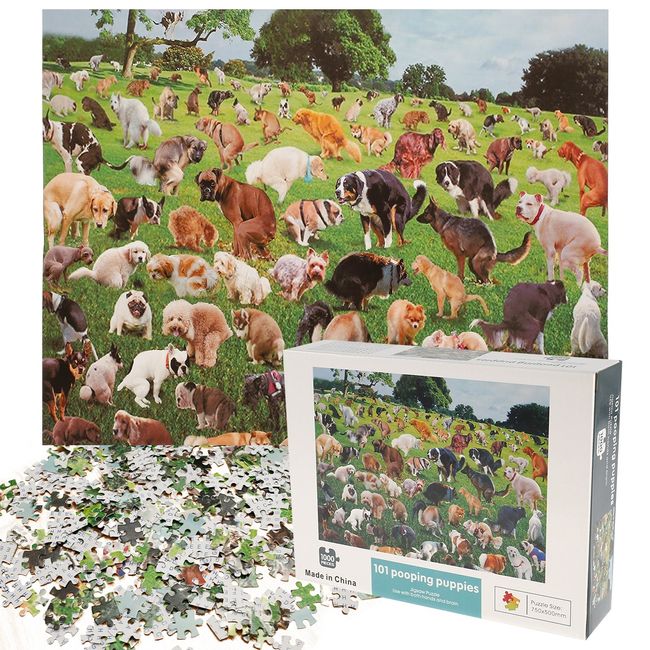 1000 Pcs Pooping Dog Puzzle 101 Pooping Puppies Funny Dog Jigsaw Puzzles  Prank Dog Poop Gag Jigsaw Puzzles Jigsaw Prank Puzzle