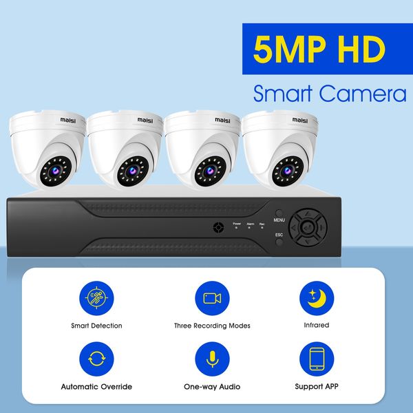 5MP 4CH HMDI DVR HD Home Outdoor Security Camera CCTV System IR Night Vision
