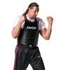 KWON Bay Double Full Contact Body Armour Protective Vest Belly Protector Body Shield Muay Thai Thai Boxing MMA Martial Arts K1 K 1, black