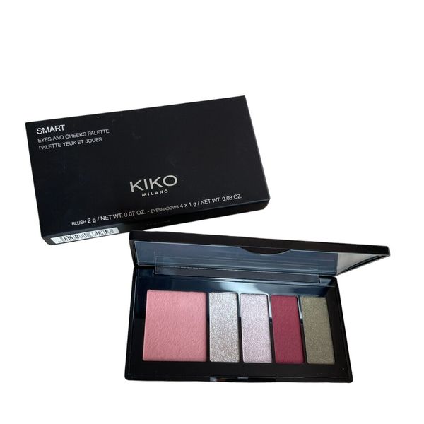 KIKO Milano Smart Eyes and Cheeks Palette Eyeshadow Blush 04 Burgundy Expression