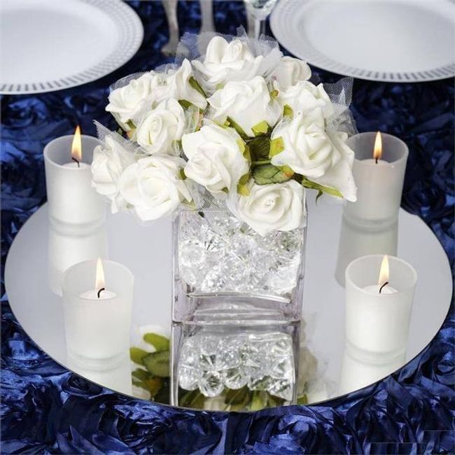 8 pcs 14" Round MIRRORS Wedding Party Reception Wholesale CENTERPIECES Supplies