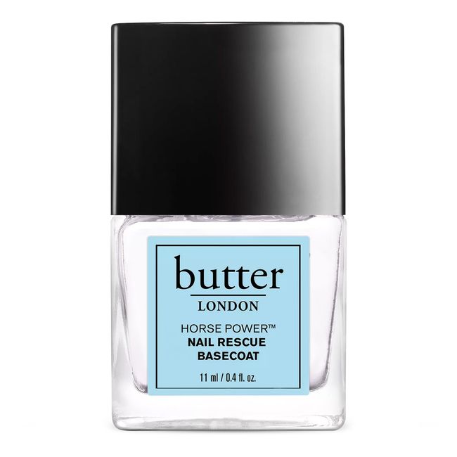 butter LONDON Base Coat Nail Polish, Horse Power - Nail Rescue Basecoat Helps Restore & Repair Damaged Nails - Nail Strengthener Helps Nail Growth & Prevent Staining - Cruelty & Gluten Free Nail Care