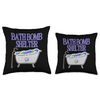 Bath Bomb Shelter Bath Tub Funny Soap Bathing Bubbles Throw Pillow