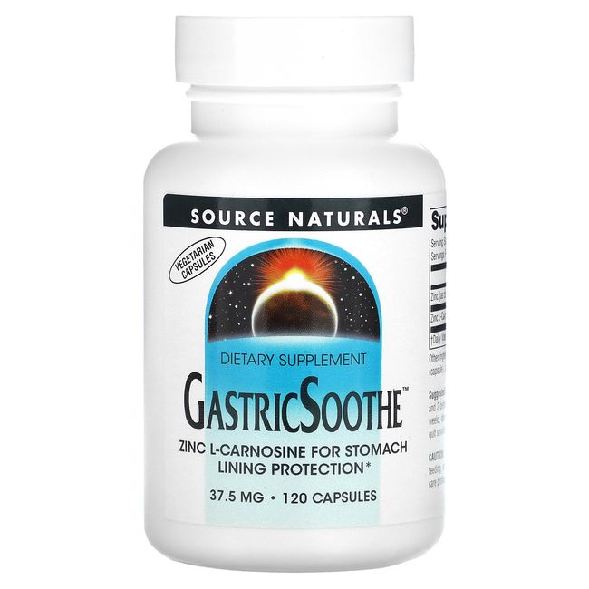 Source Naturals GastricSoothe 37.5mg Capsules 120 Tablets 150879, 30 -Selected dose takes precedence over photo.