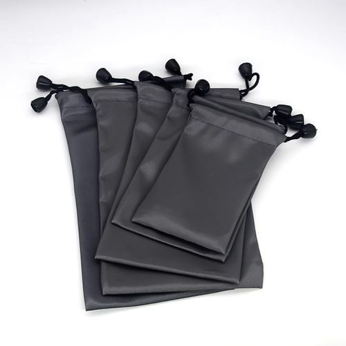 JIHUOO 6 Pcs Small Drawstring Pouches Bags Waterproof Cloth Storage Pouch Travel Power Bank Bags Sunglasses Cables Pouches Portable Electronics Organizer