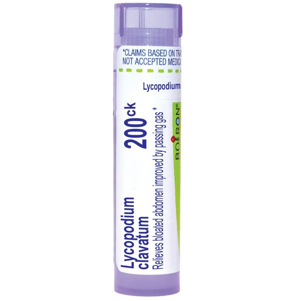 Boiron Lycopodium Clavatum 200C Homeopathic Medicine for Bloating & Gas - 80 Pellets