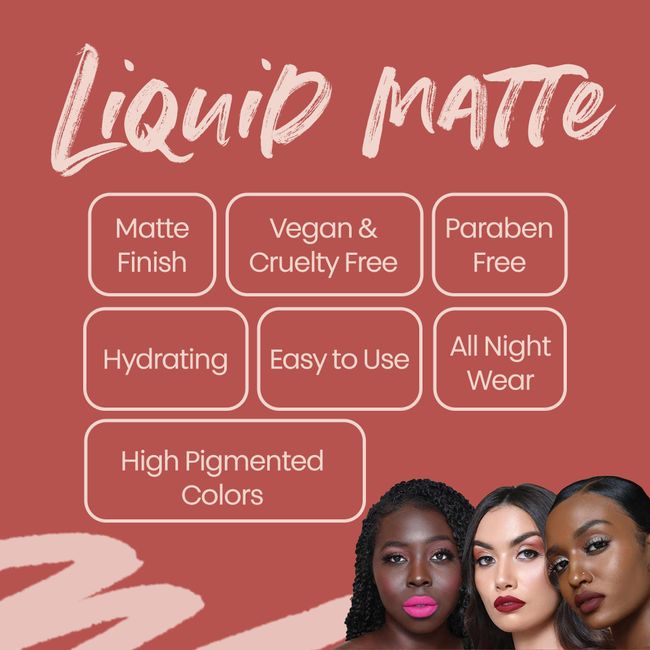 The Lip Bar | Vegan Liquid Matte Lipstick | High Pigment & Long-lasting | Savage - Chocolate Red-Brown