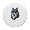 Pixelated Cool Wolf Sunglasses Wolves PopSockets Swappable PopGrip