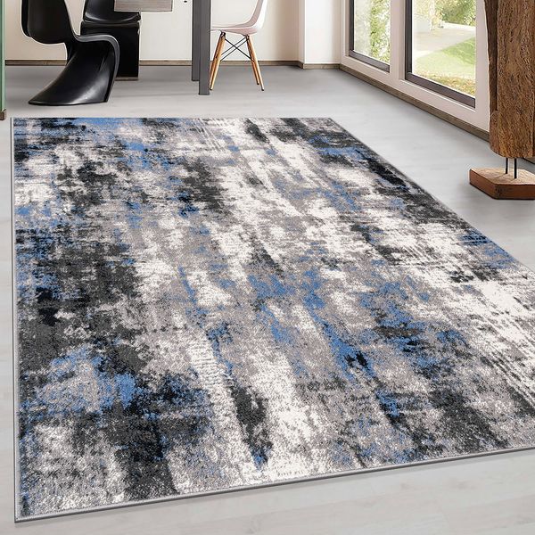 Rugshop Area Rugs for Living Room 8x10 Tralee Modern Abstract Carpet Blue Rugs