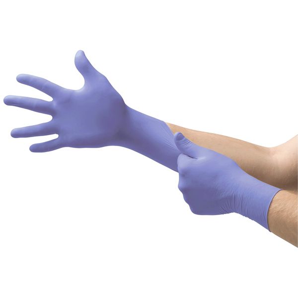 Microflex SU-690 Disposable Nitrile Gloves, Latex-Free, Powder-Free Glove for Cleaning, Mechanics, Automotive, Industrial, or Medical applications, Violet, Size X-Large, Box of 100 Units