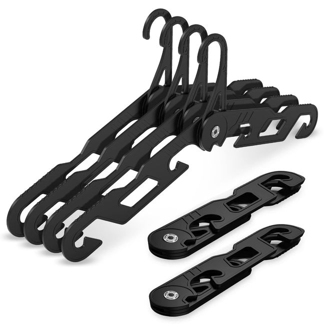 NICEDACK Premium Travel Hangers Foldable, 6 Pack Portable Folding Hangers, Super Bearing Folding Hangers, Durable and High Temperature Folding Hangers Portable, Suitable for Indoor and Outdoor Clothes