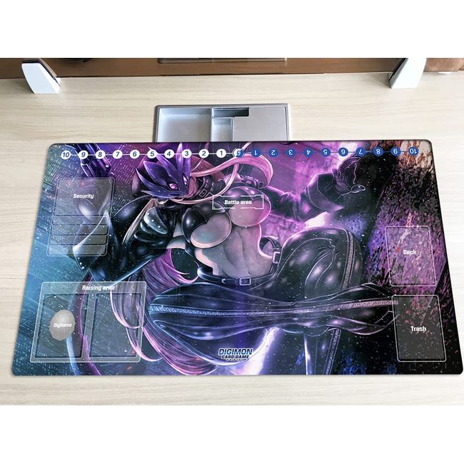 New Mlikemat Digimon Beelstarmon Playmat DTCG CCG Mat Trading Card Game Mat Desk Pad + Free Mat Bag