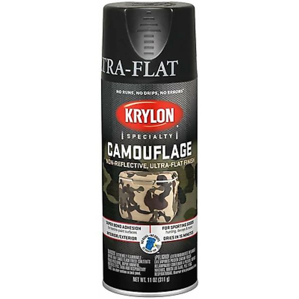 11 Oz  K04290777 Fusion for Plastic Black Spray Paint Camouflage