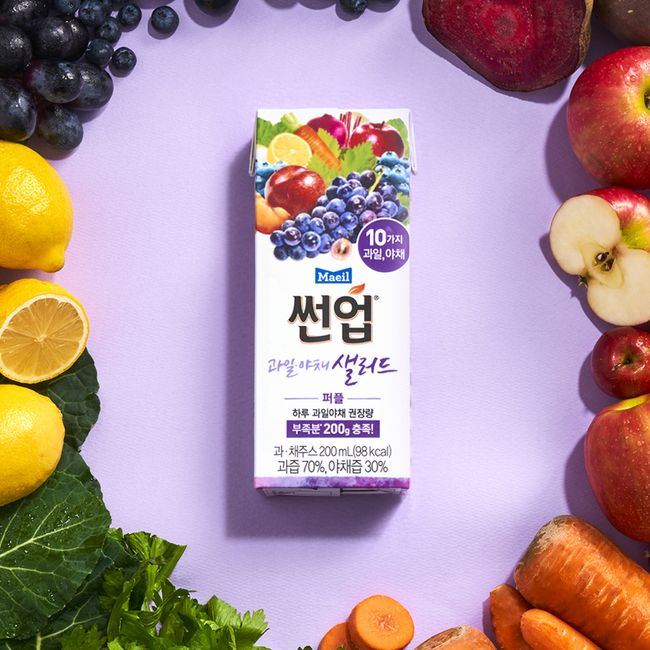 Sunup Fruit Vegetable Salad Purple 200ml 24 packs [Guaranteed arrival] [1,500 won discount per box when purchasing multiple items]