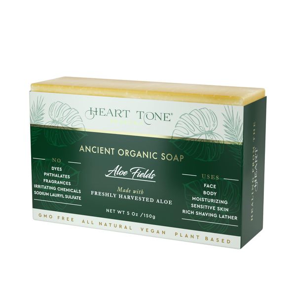 Heart Tone Botanicals Cold Processed Bar Soap | Made With Organic Coconut, Olive, and Sunflower Oils | Nourishing | Great For Sensitive Skin (Aloe)