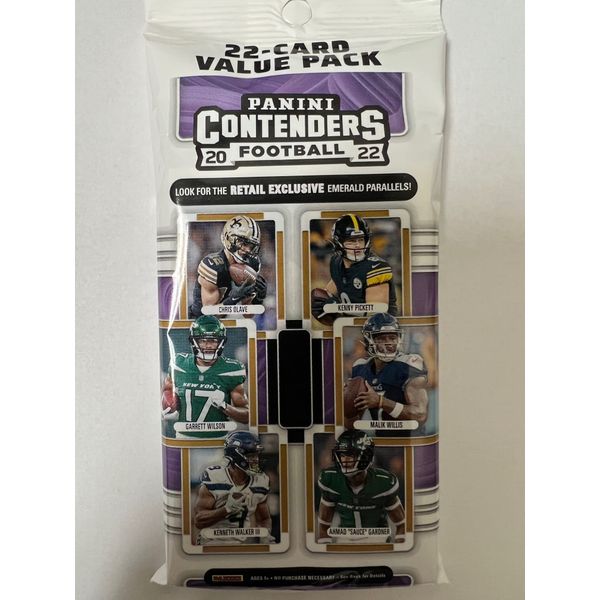 2022 Panini Contenders Football NFL Jumbo Cello Value Pack - 22 Trading Cards