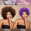 3 Pack Satin Bonnet Silk Bonnet for Sleeping, Bonnets for Black Women Hair Bonnet for Sleeping Large Sleep Cap, Wide Soft Band Bonnet for Curly Hair