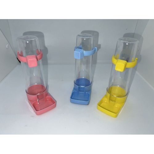 3 Pcs Bird Automatic Water Feeder Parakeet Budgie Aviary 4 oz 100 ml Tube Feeders Gravity Food Dispensers Set of 3 Parrot, Parrotlet, Small Pets Durable, Reusable, Bird Cage Feeders