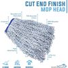 Cut End Finish Mop | 1.25" Universal Headband Maximum Absorption Finishing Mop, 