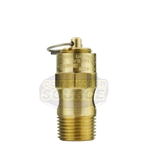 New 3/8" ASME Brass Safety relief Valve 100 PSI American made Compressed air 3/8 pop off valve