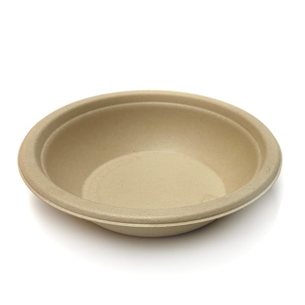 DISPOSABLE GREEN – Round Disposable Bowls, Bagasse Serving Bowls, Serving Bowls for Parties, Weddings, Catering, & More, Disposable Bowls for Hot Food & Cold Food, 15 cm x 3.5 cm, 50-pcs