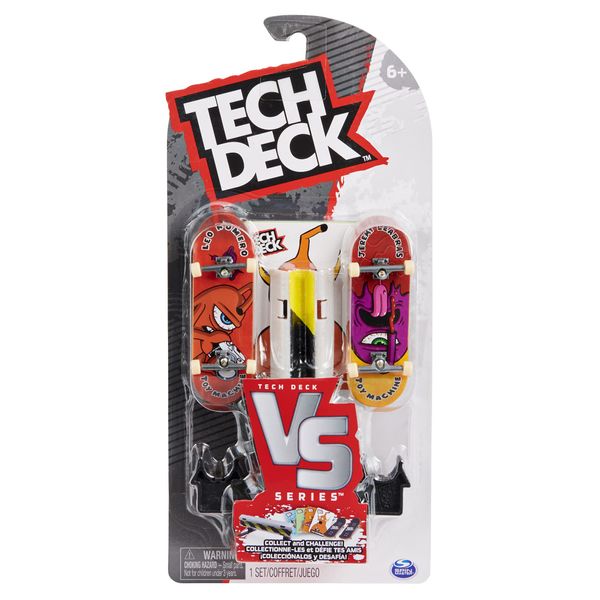 TECH DECK VS Series Toy Machine Skateboards Fingerboard, Obstacle and Challenge Card Set,unisex