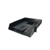OS Smart Choice A4 Letter Trays, 3-Tier Stackable Document Organiser, Plastic Desktop Filing System, BLACK