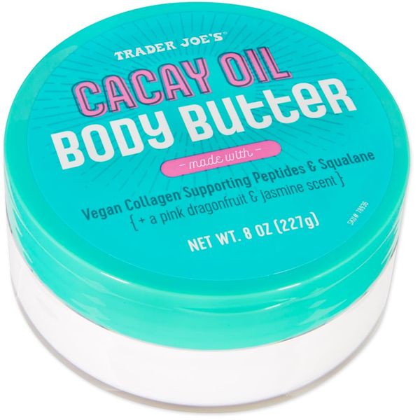 Trader Joe's Cacay Oil Body Butter, 8 oz, Pink Dragonfruit & Jasmine Scent, Vegan