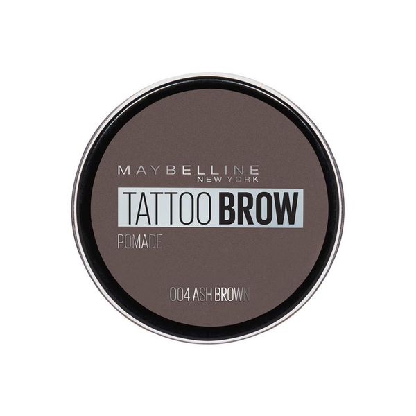 Maybelline New York Augenbrauenfarbe, Wasserfest und langanhaltend, Tattoo Brow Pomade, 004 Ash Brown, 3,5 ml