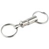 CONCEPT4U® 1 Key Ring Pull-Apart Nickel Plated Quick Release Silver Split Clip Hiking Working Tool Keyring Office Detachable