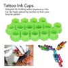 JoyGlow Hexagonal Ink Cups for Tattooing, Multiple Color Hive/Honeycomb Caps for Tattoo Artists, Pack of 200 (Green)