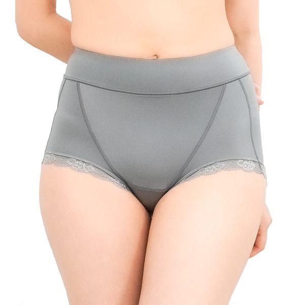 Jaconne 6727 Pelvic Floor Muscle Support Shorts, Shorts Girdle, Incontinence with Waterproof Fabric, Sanitary, charcoal