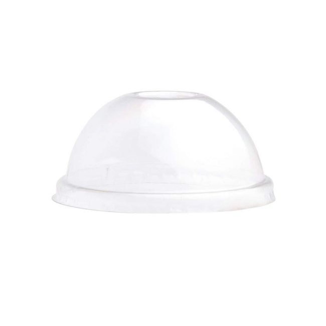 Coppetta Round White Paper To Go Cup Lid - Fits 5 oz - 3 1/2 x 3 1