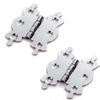 2X Fancy Polished Chrome Butterfly Butt Hinge 50mm/2" (1 Pair)